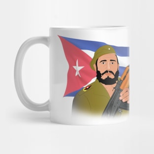 Fidel Castro & flag Mug